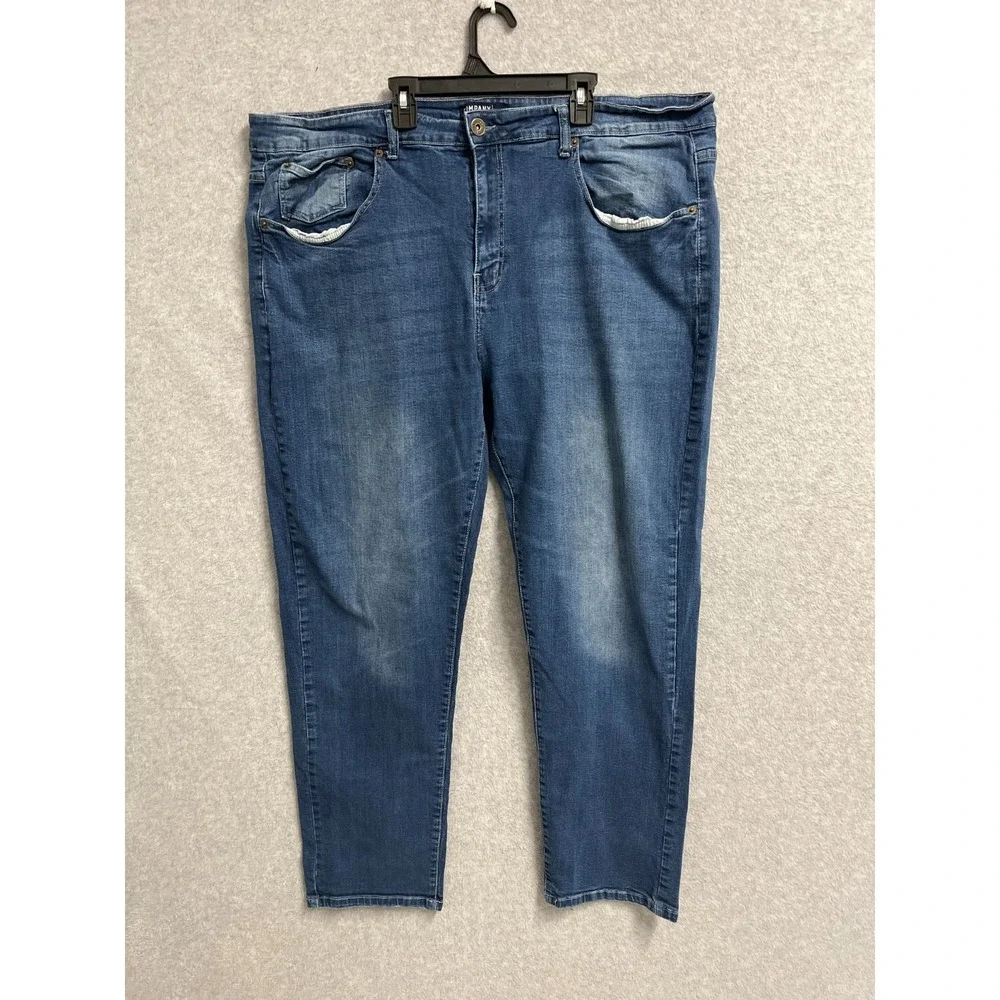 Company Eighty One‎ Jeans Mens 46x32 Blue Denim Pockets Medium Wash Straight Leg